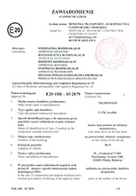 CANCrocodile. Certificate of conformity E-mark