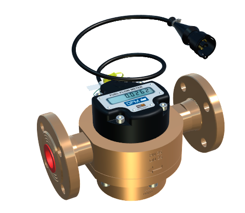 Flow meter for heavy machinery
