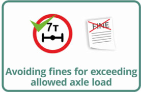 Avoiding fines for exceeding allowed axle load
