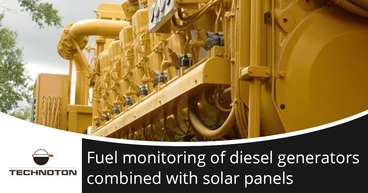 Fuel monitoring of diesel generators combined with solar panels Technoton