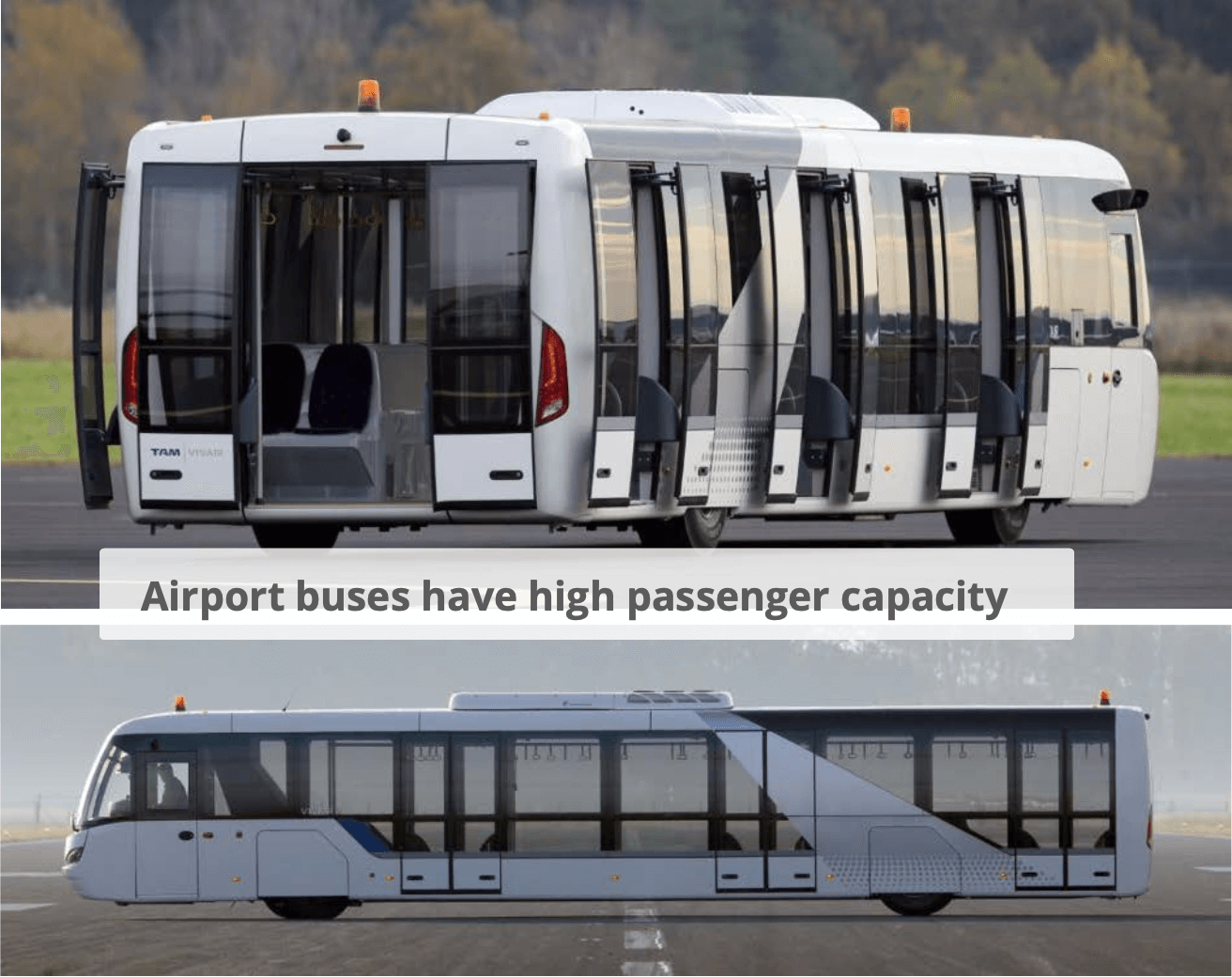 Airport buses with DUT-E fuel level sensor