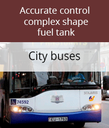 Fuel monitoring in complex shape fuel tanks of buses