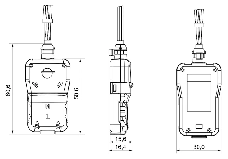 CANCrocodile Mini contactless CAN bus data sniffer drawing