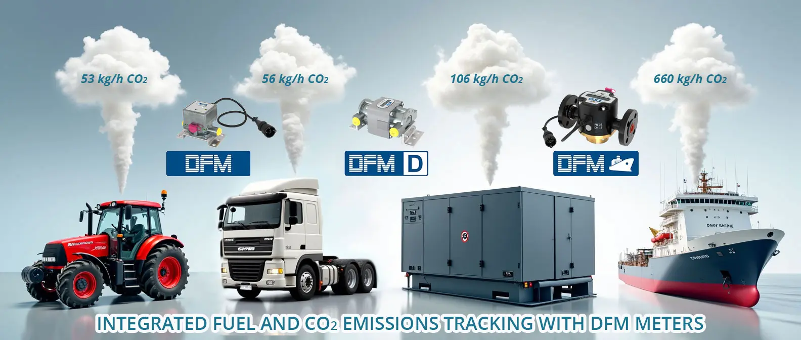 DFM fuel flow meters Now calculate CO₂ emissions