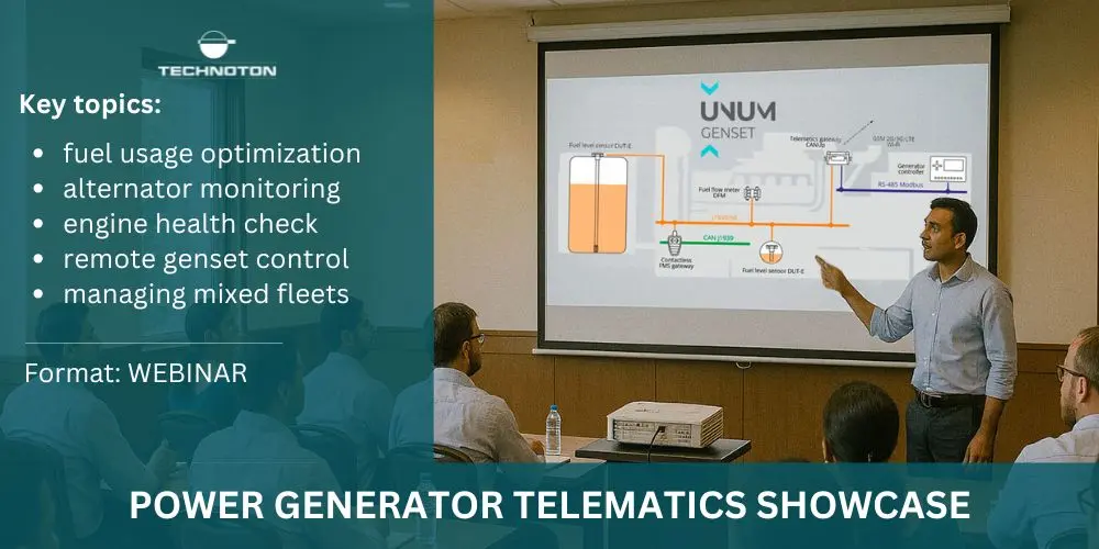 showcase on diesel generator monitoring with UNUM Genset 2025 Webinar