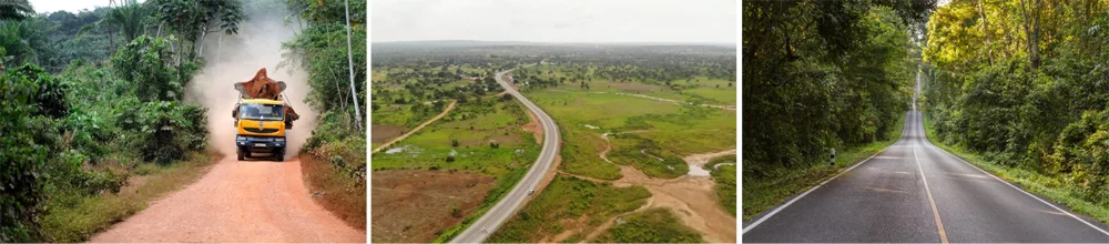 Camiones de carga vendidos en leasing trabajan por todo el territorio de Ghana