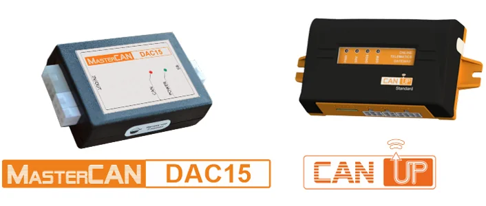 Sistema de bloqueo remoto del motor: portal telemático CANUp, convertidor analógico digital MasterCAN DAC15