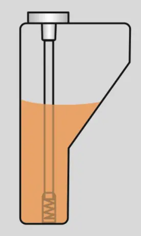 Fuel level sensor for tank with complicated shape