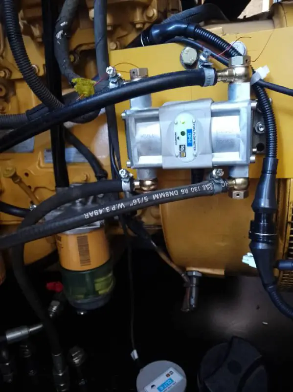 DFM Fuel Flow Meter Installed in the Genset Fuel Line