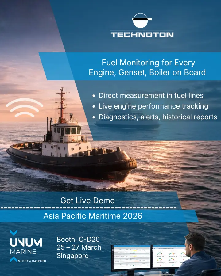 Experience UNUM Marine at Asia Pacific Maritime 2026 – Telematics and Fuel Monitoring for Vessel Fleets
