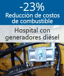 Control de combustible en los generadores de reserva CAT de un hospital en Uganda