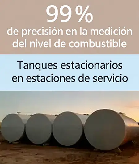 Control del volumen de combustible en tanques estacionarios de estaciones de servicio